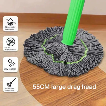 Mop Head Hands-Free Self-Wringing 21.7 Inch Microfiber