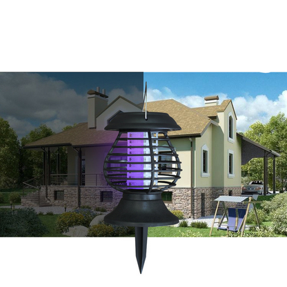 Mosquito Lamp Solar-Powered UV & Warm LED Weatherproof Stake