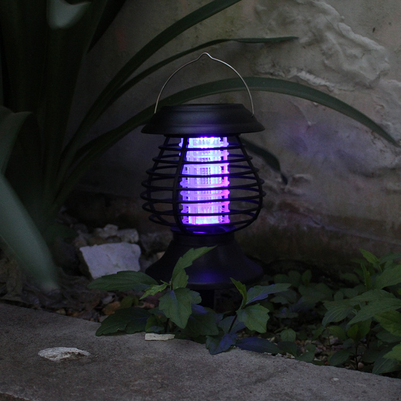 Mosquito Lamp Solar-Powered UV & Warm LED Weatherproof Stake