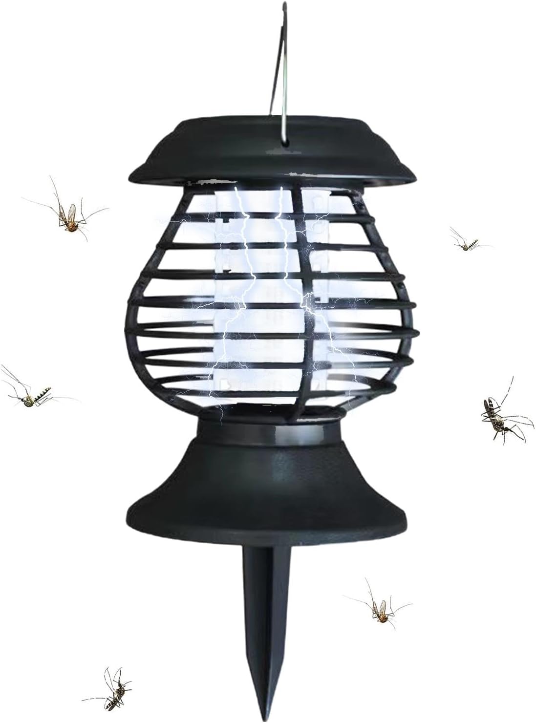 Mosquito Lamp Solar-Powered UV & Warm LED Weatherproof Stake