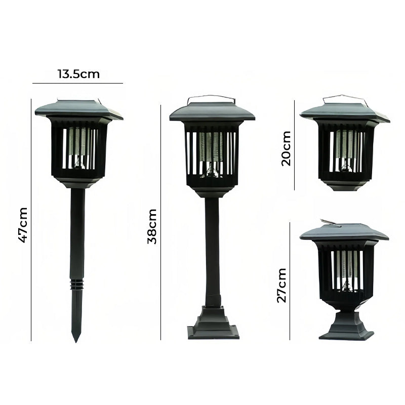 Mosquito Lamp Solar-Powered UV & White Light Weatherproof