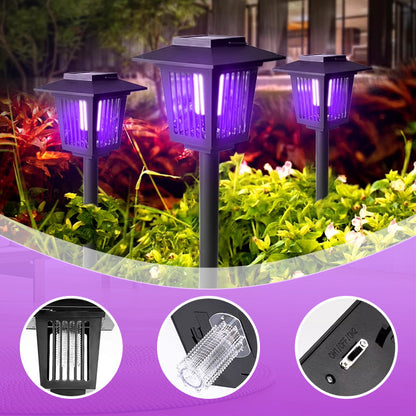 Mosquito Lamp Solar-Powered UV & White Light Weatherproof