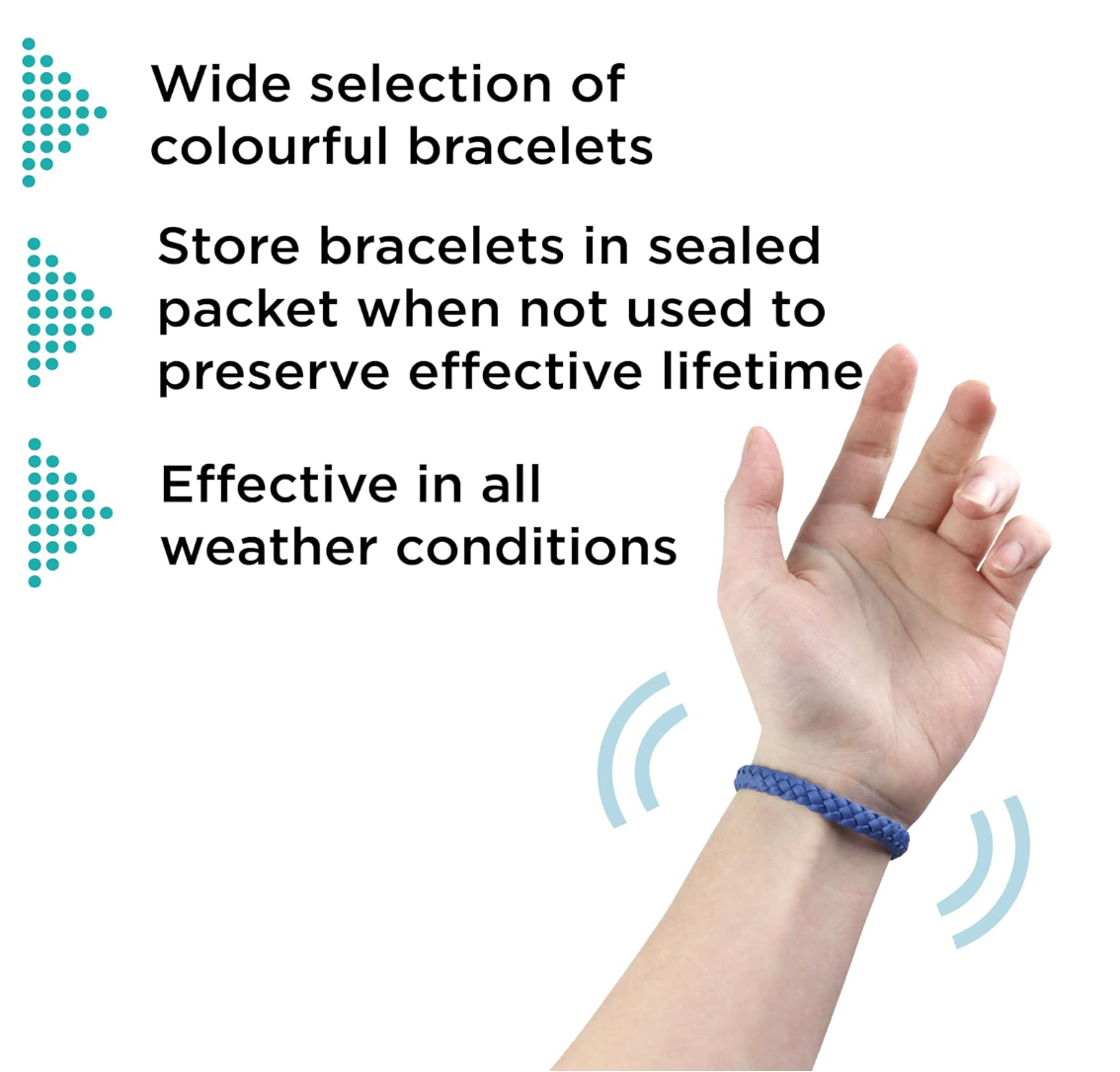 Mosquito Repellent Bracelet Waterproof Silicone Up To 300 Hours