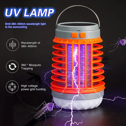 Mosquito Trap UV Light Solar & USB 4K Coverage