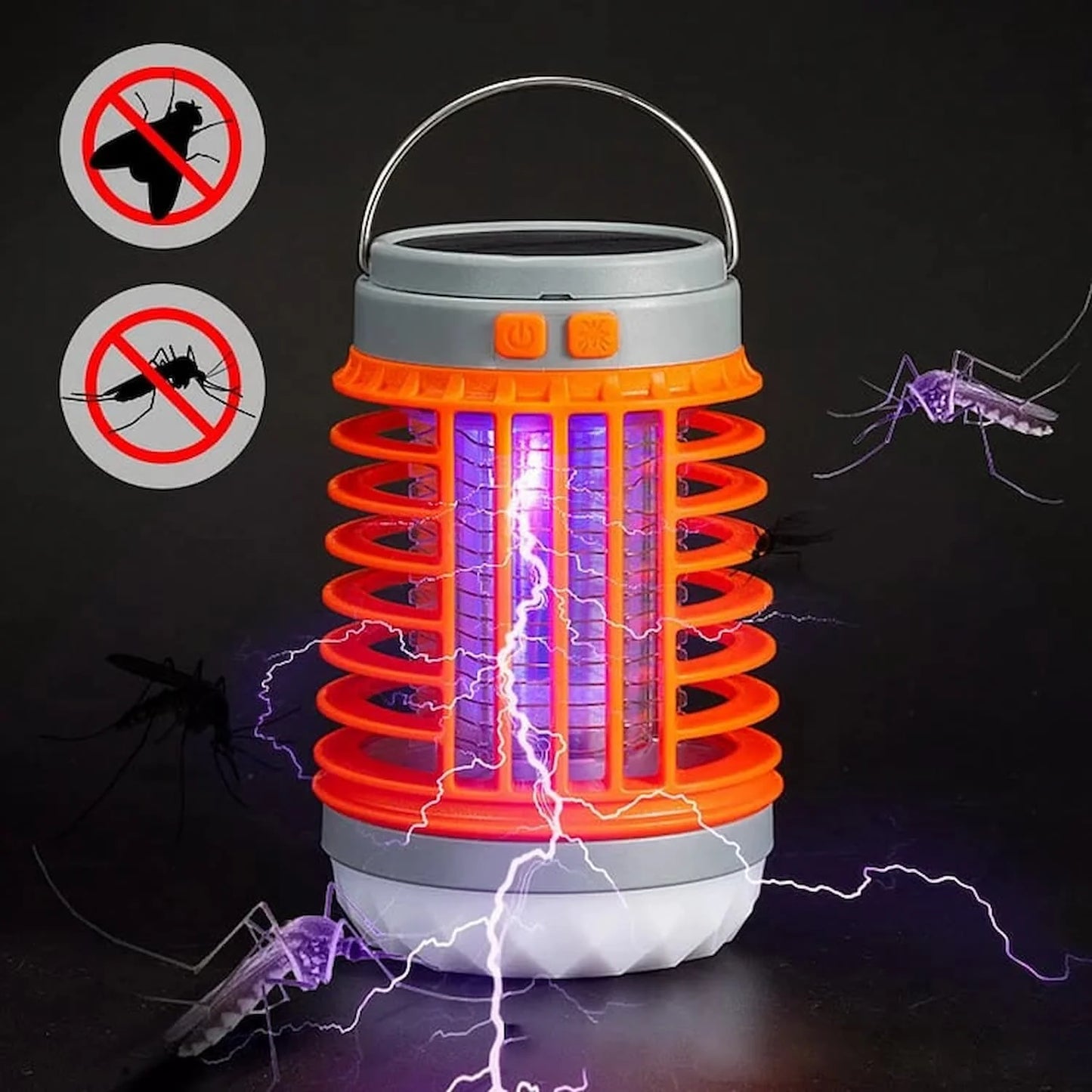 Mosquito Trap UV Light Solar & USB 4K Coverage
