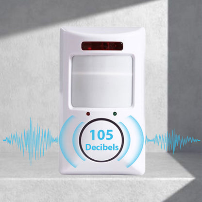 Motion Detector 105 dB Alarm Wireless Battery-Powered