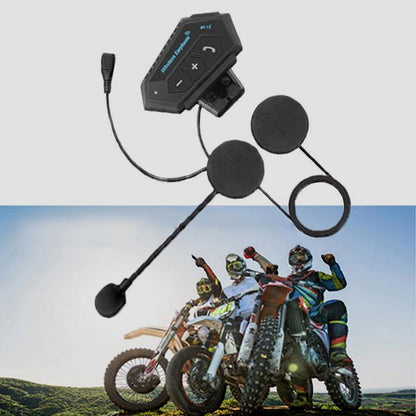 Motorcycle Bluetooth Headset Noise-Canceling Mic & 32-Hour Battery