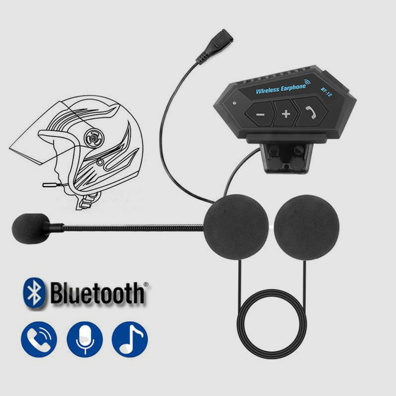 Motorcycle Bluetooth Headset Noise-Canceling Mic & 32-Hour Battery