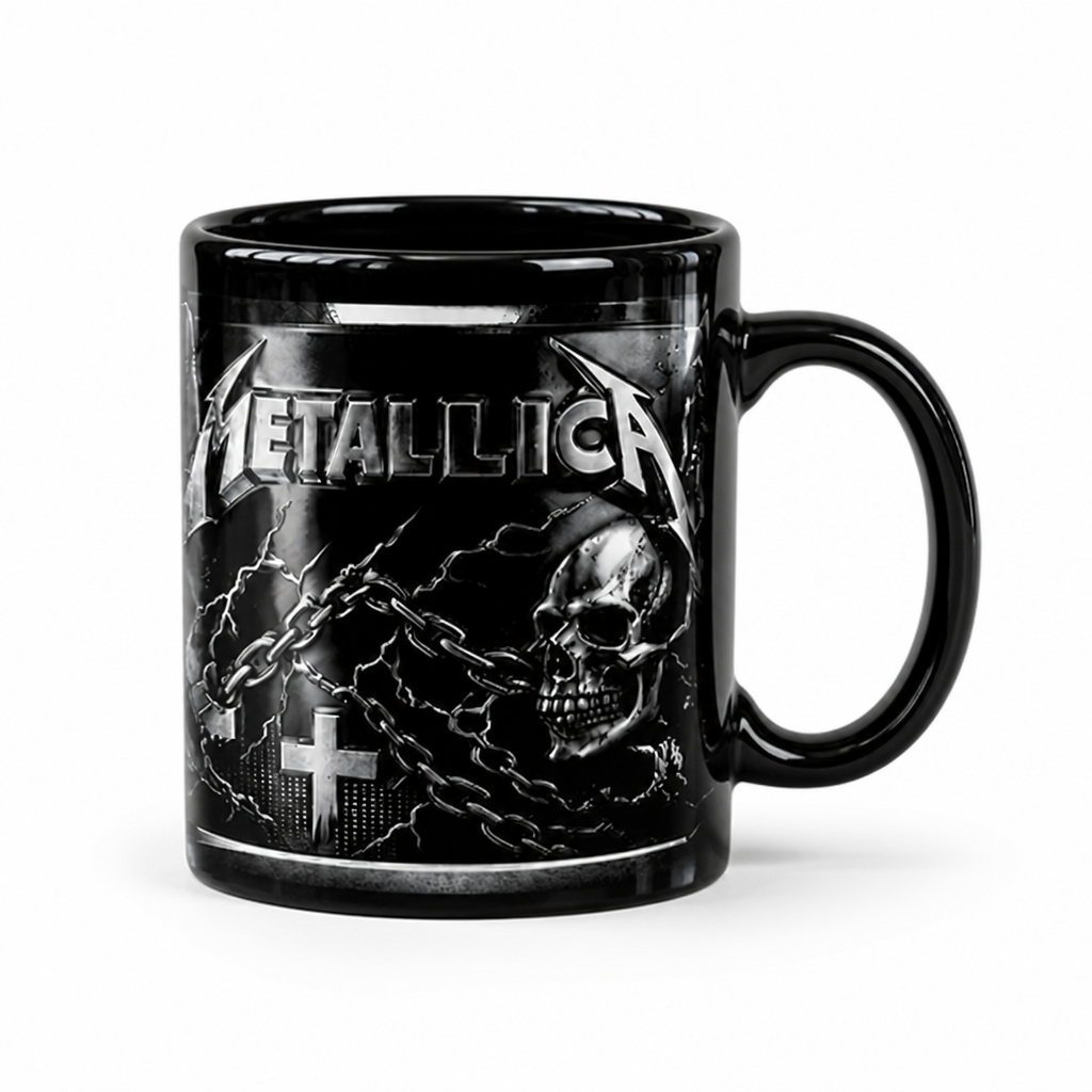 Mug Gothic 3D Skull Ergonomic Handle 11 Oz