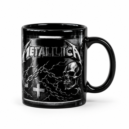Mug Gothic 3D Skull Ergonomic Handle 11 Oz