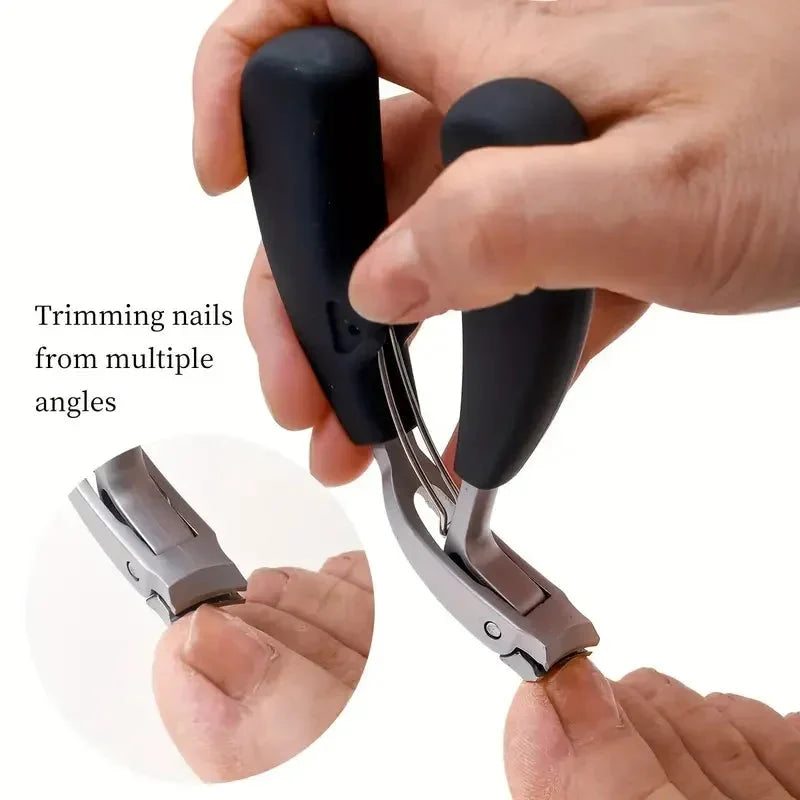 Nail Clipper Anti-Splash Guard Stainless Steel Blade Non-Slip Handle
