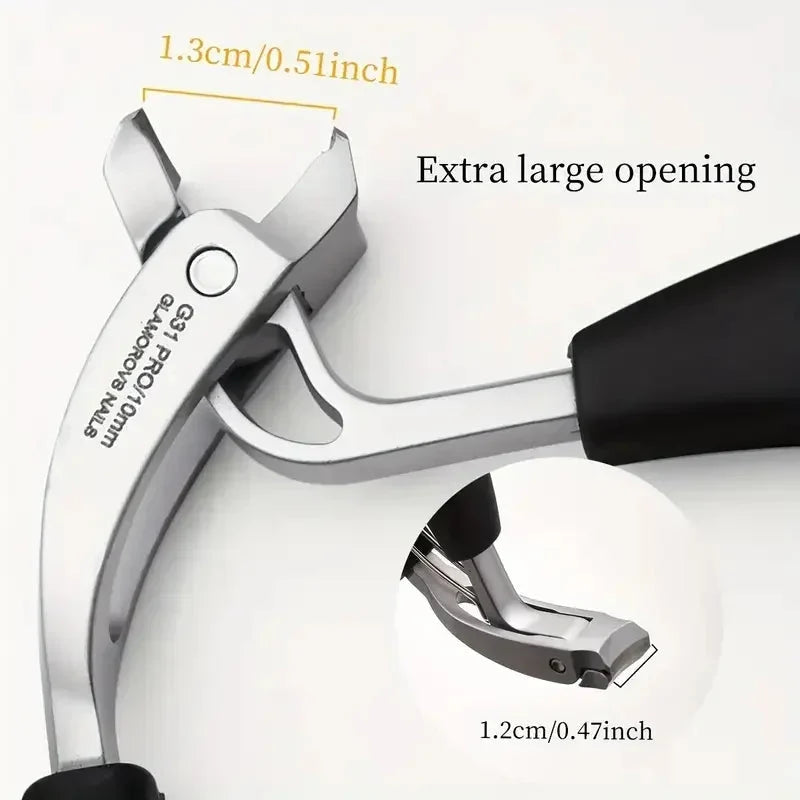 Nail Clipper Anti-Splash Guard Stainless Steel Blade Non-Slip Handle