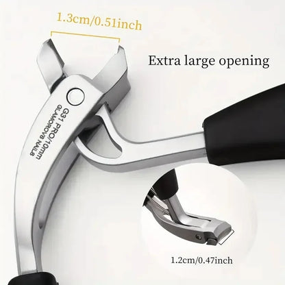 Nail Clipper Anti-Splash Guard Stainless Steel Blade Non-Slip Handle