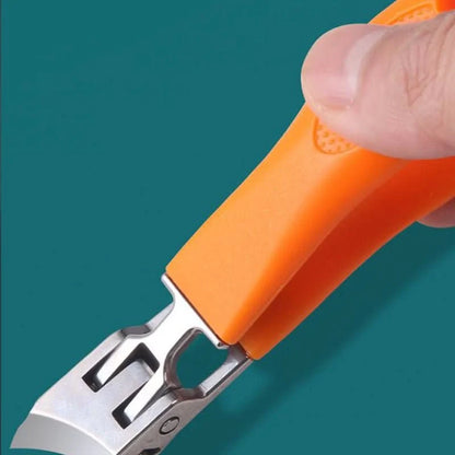 Nail Clipper Extra-Wide Opening Stainless Steel Blade & Anti-Splash Guard