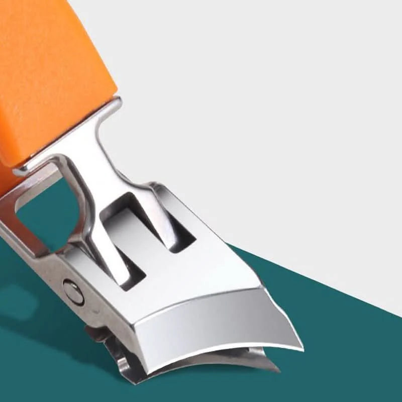 Nail Clipper Extra-Wide Opening Stainless Steel Blade & Anti-Splash Guard