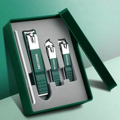 Nail Clipper Set of 3 Anti-Splash Stainless Steel