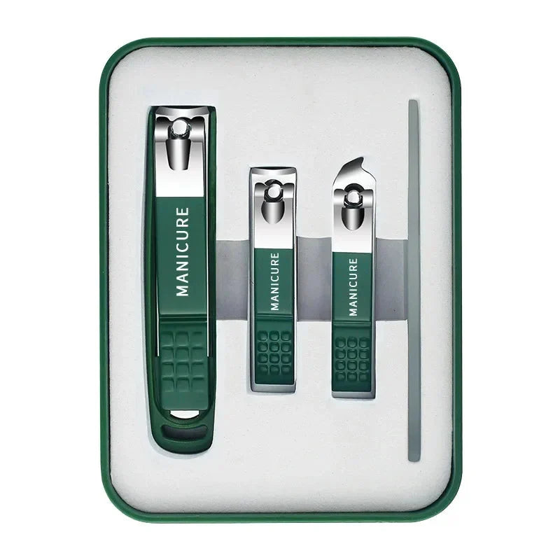 Nail Clipper Set of 3 Anti-Splash Stainless Steel