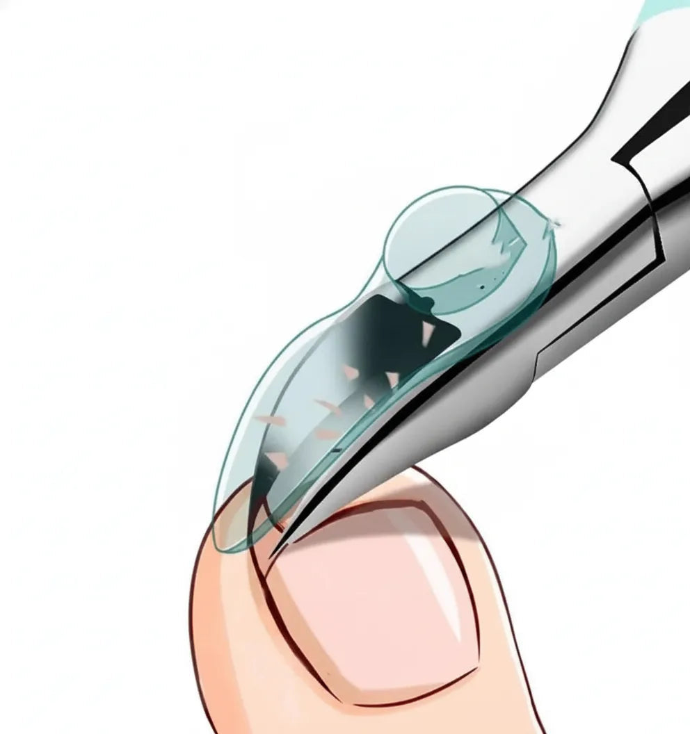 Nail Clippers Curved Precision Blades Splash Guard