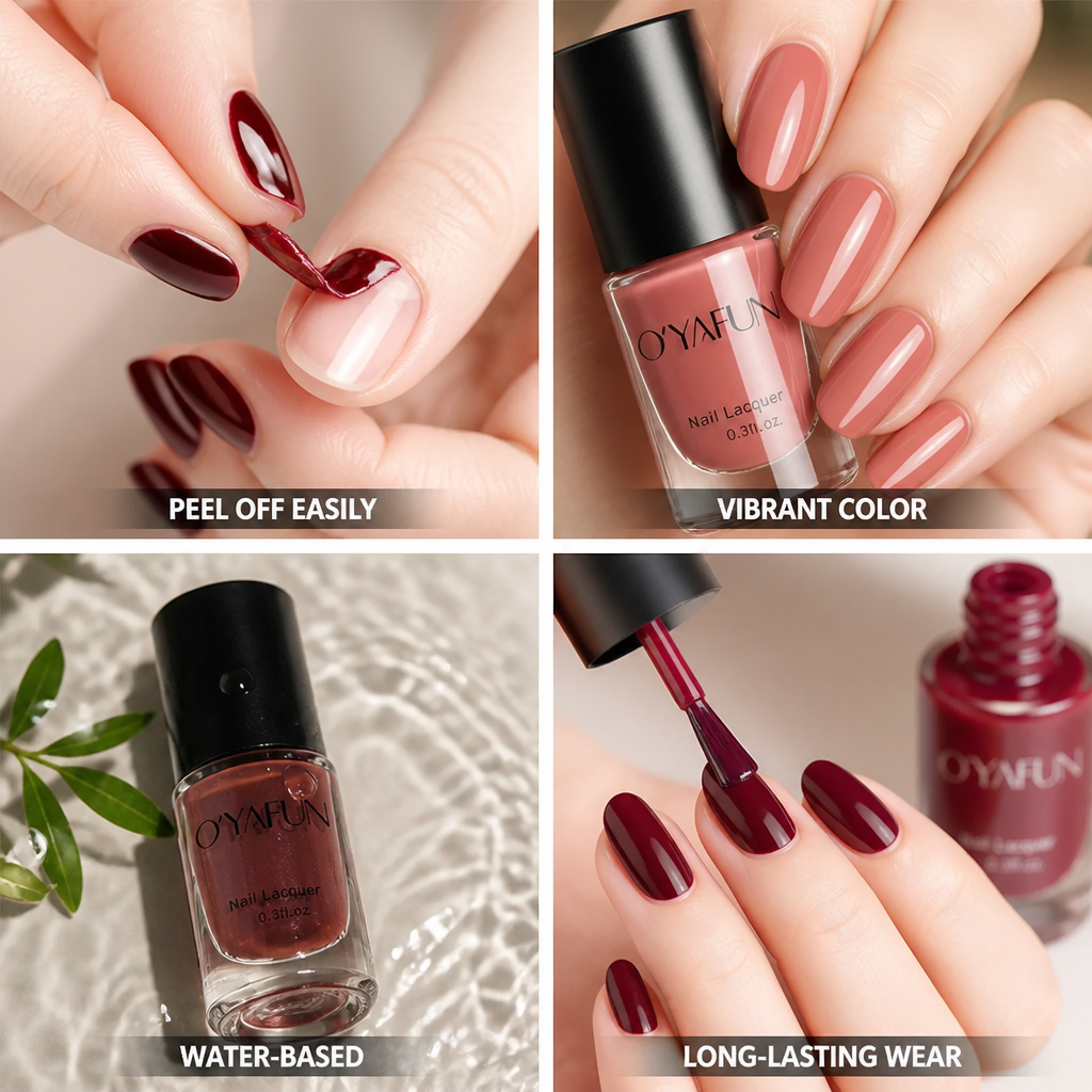 Nail Polish Peel-Off Water-Based High-Pigment Gloss