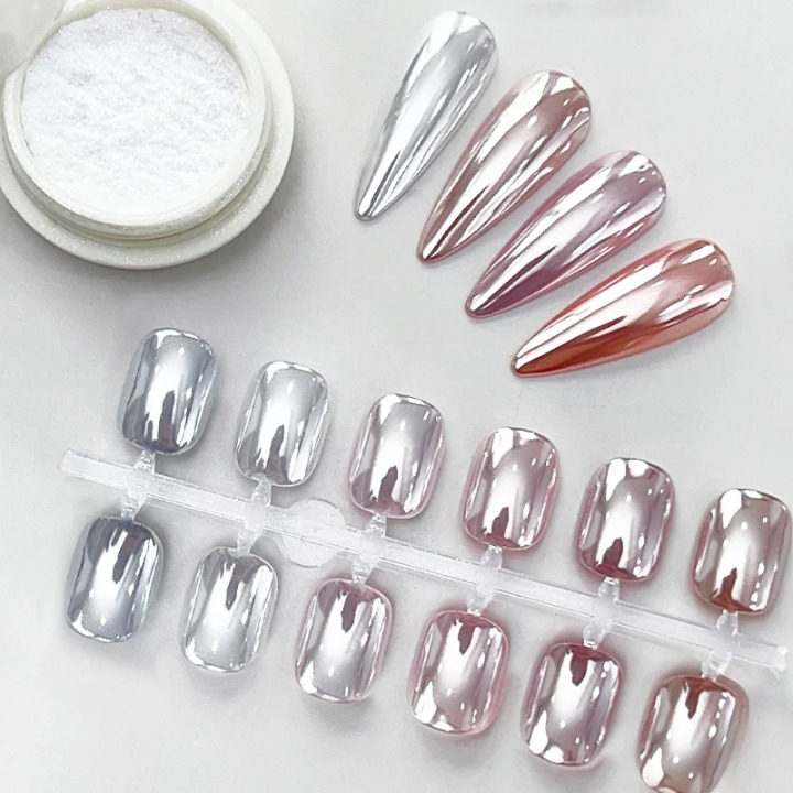 Nail Powder Mirror Finish Fine Chrome Long Lasting Shine