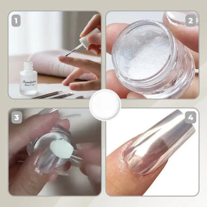 Nail Powder Mirror Finish Fine Chrome Long Lasting Shine