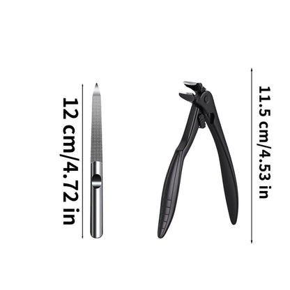Nail Scissors Curved Stainless Steel Extra-Long Handle