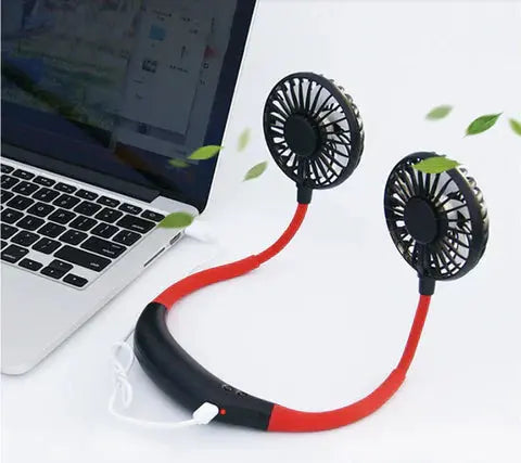 Neck Fan Hands-Free Dual-Head USB Rechargeable