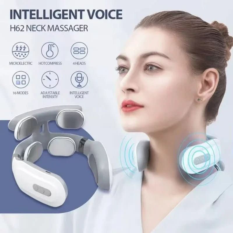 Neck Massager 4-in-1 Heat & Vibration Rechargeable & Wireless