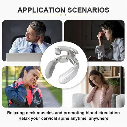 Neck Massager 4-in-1 Heat & Vibration Rechargeable & Wireless