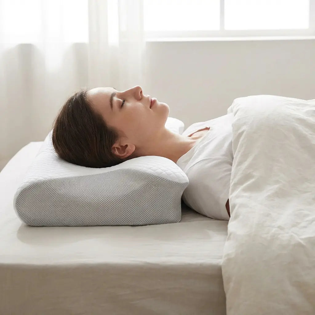 Neck Pillow Ergonomic Memory Foam Breathable Washable Cover