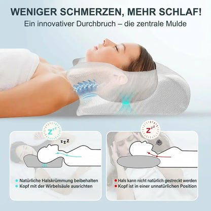 Neck Pillow Ergonomic Memory Foam Breathable Washable Cover