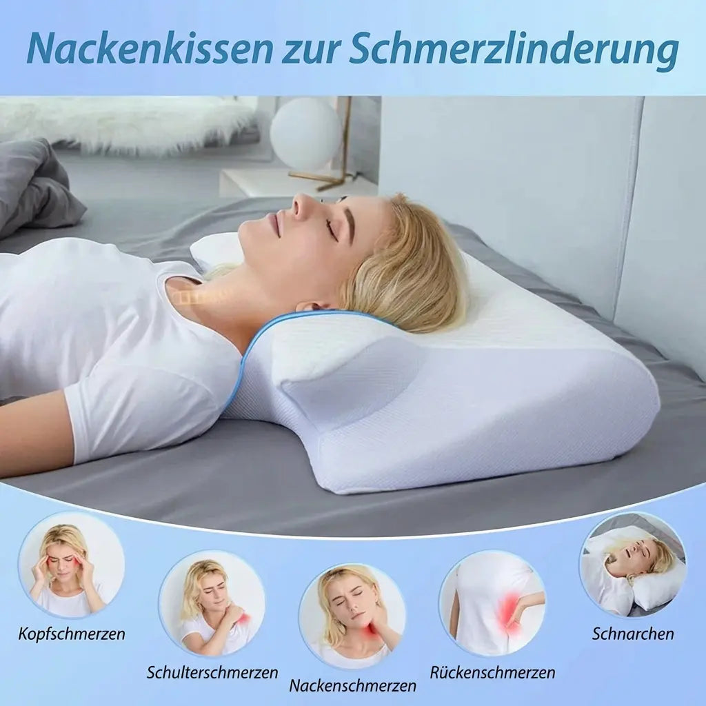 Neck Pillow Ergonomic Memory Foam Breathable Washable Cover