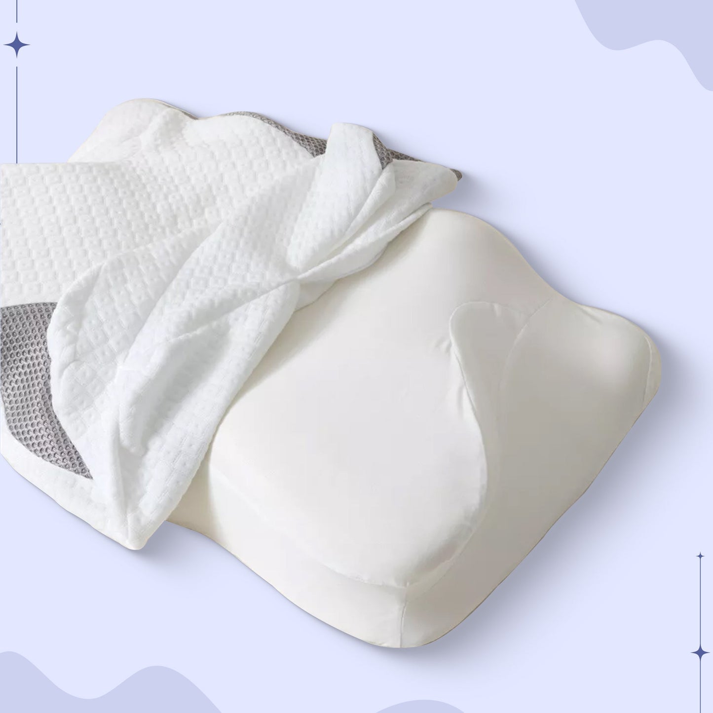 Neck Pillowcase Butterfly Shape Ergonomic Fit Breathable Machine Washable