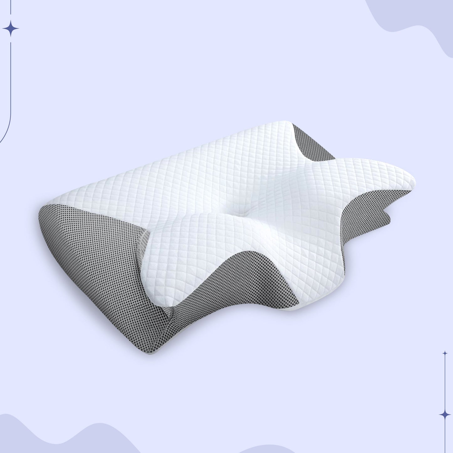 Neck Pillowcase Butterfly Shape Ergonomic Fit Breathable Machine Washable