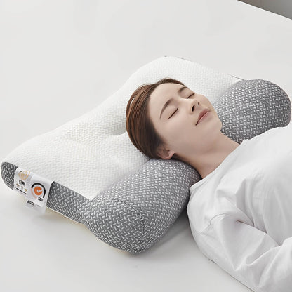 Neck Support Pillow Ergonomic Contour Memory Foam Breathable Cover