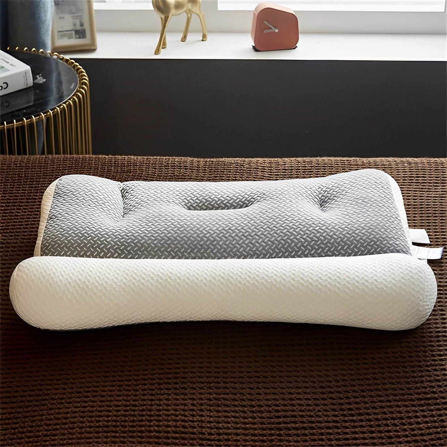 Neck Support Pillow Ergonomic Contour Memory Foam Breathable Cover