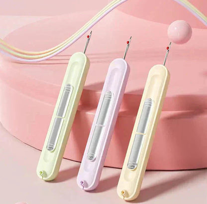 Needle Threader & Seam Ripper Instant-Threading Stainless Steel Tip