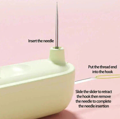 Needle Threader & Seam Ripper Instant-Threading Stainless Steel Tip