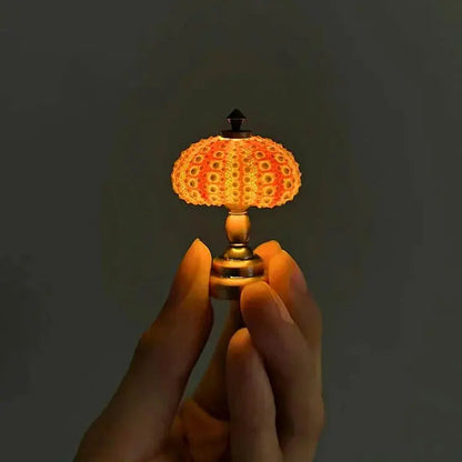Night Lamp Sea Urchin Shell Gold Base