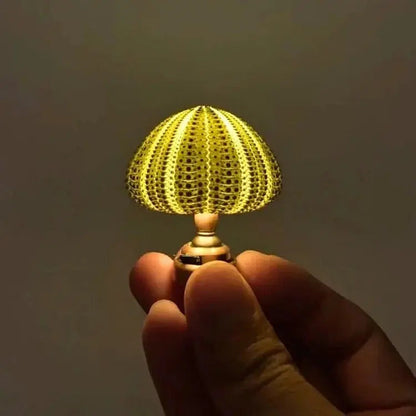 Night Lamp Sea Urchin Shell Gold Base