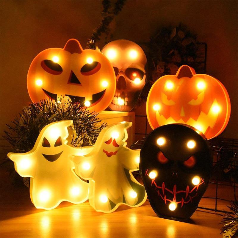 Night Light Halloween Warm White Battery-Powered