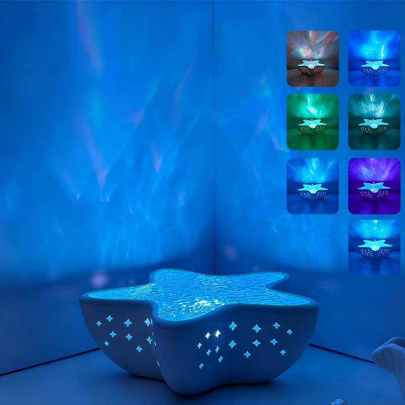 Night Light Projector Ocean Wave 7 Colors Rechargeable