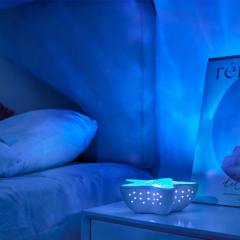 Night Light Projector Ocean Wave 7 Colors Rechargeable