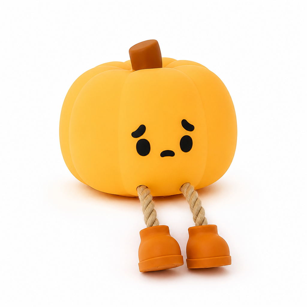 Night Light Pumpkin Silicone Warm Glow Battery-Powered