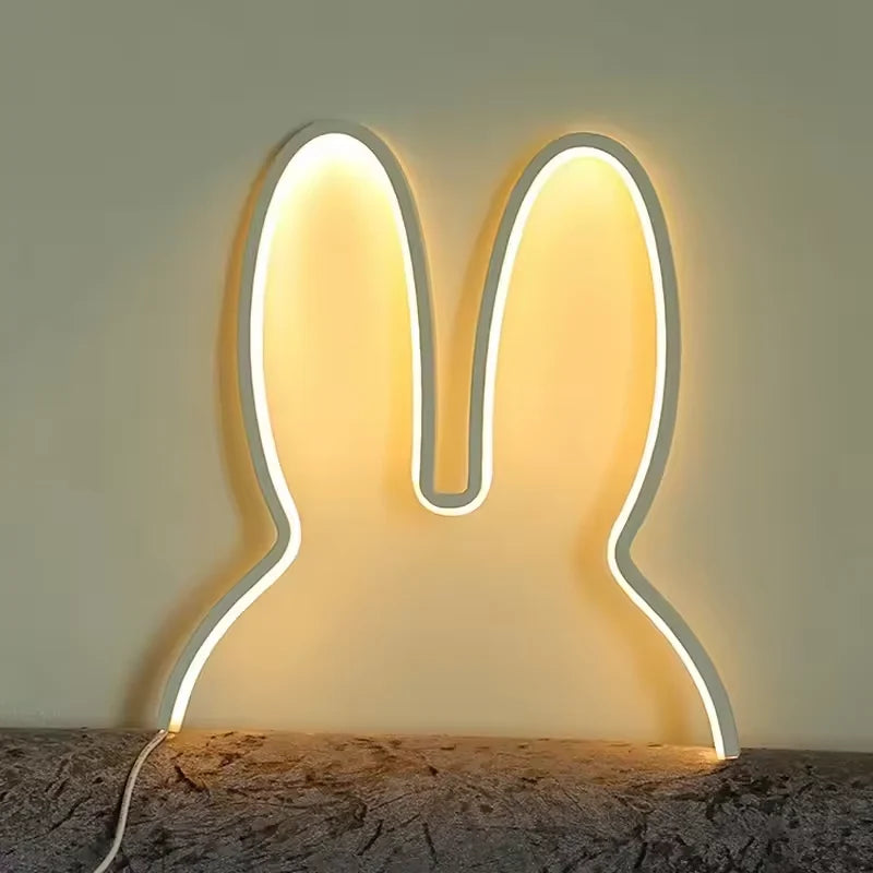 Night Light Rabbit-Shaped Color-Changing USB Rechargeable
