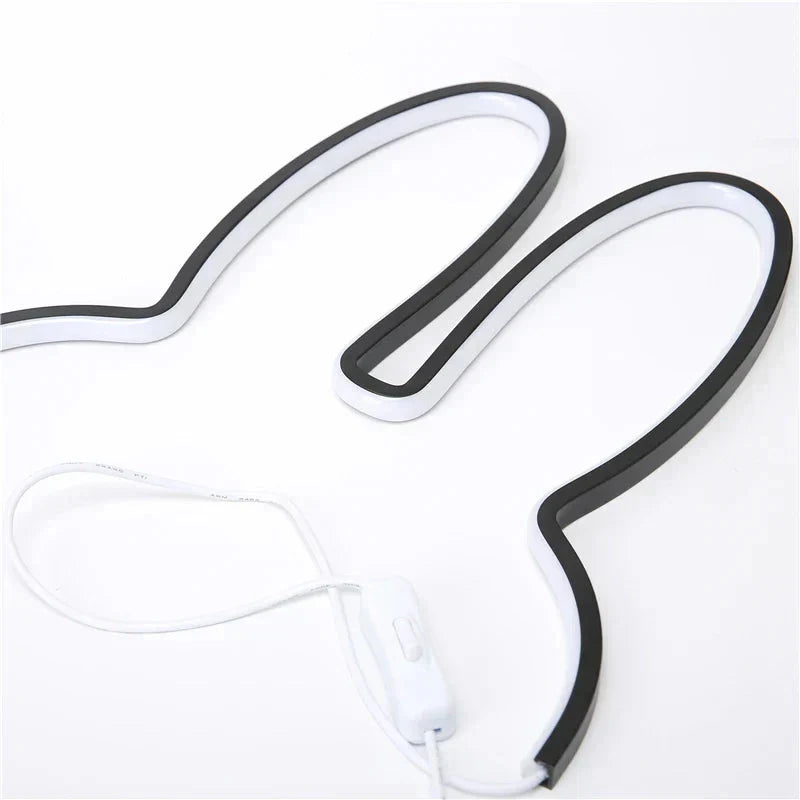 Night Light Rabbit-Shaped Color-Changing USB Rechargeable