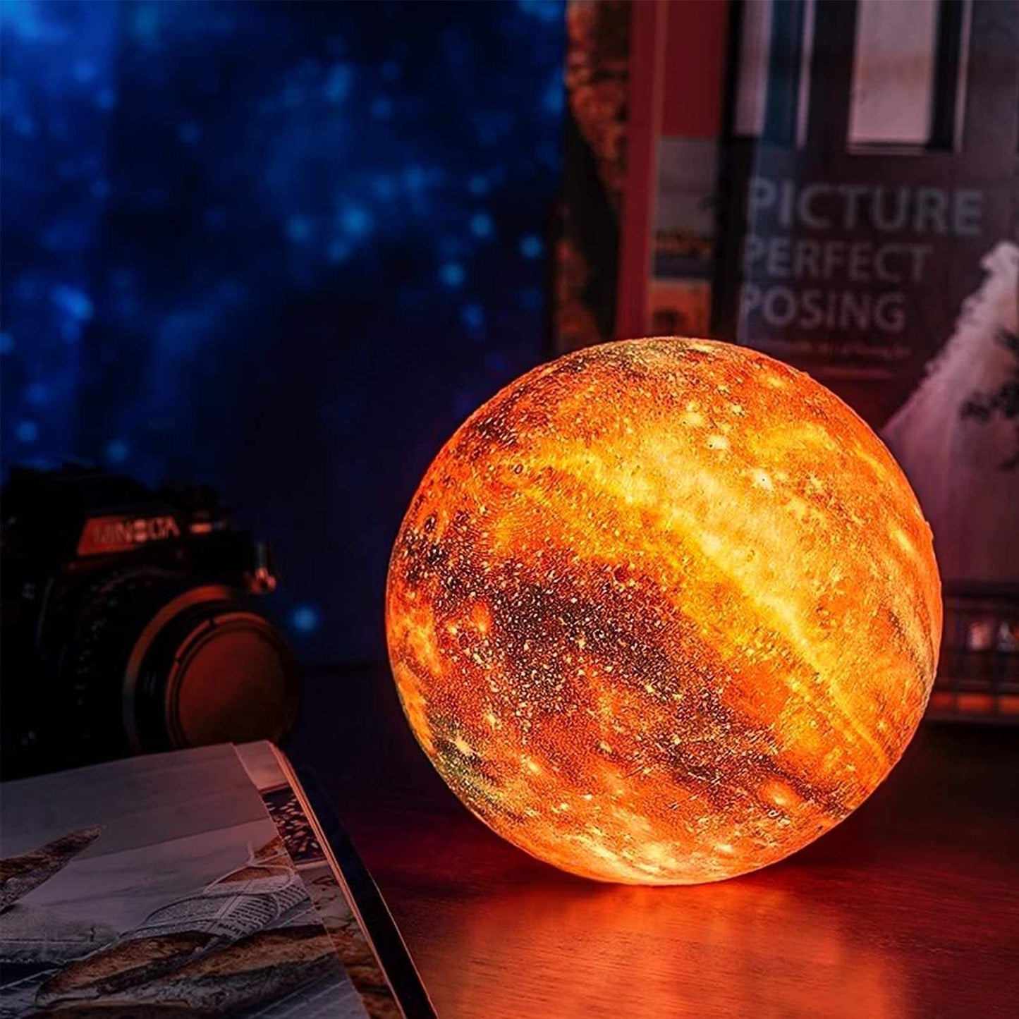 Night Light Star Projection Rechargeable Touch Controls