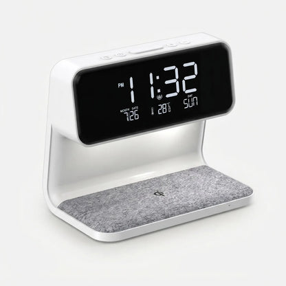 Nightstand Alarm Clock Wireless Charging & Touch Dimmer