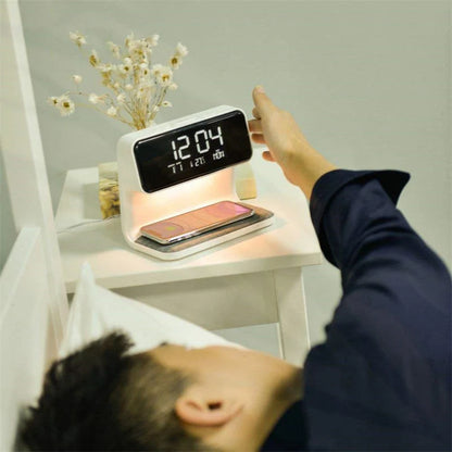 Nightstand Alarm Clock Wireless Charging & Touch Dimmer