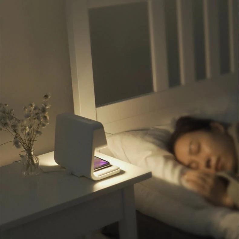 Nightstand Alarm Clock Wireless Charging & Touch Dimmer